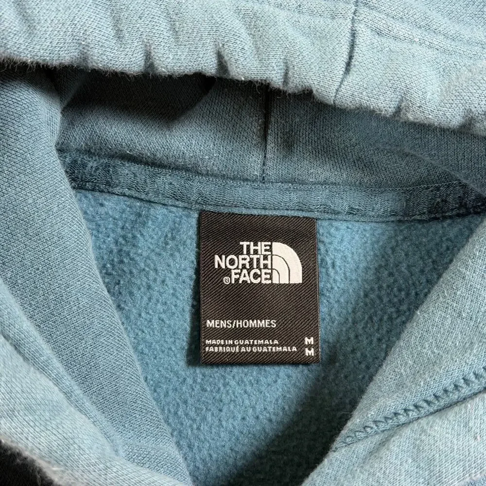 The North Face Half Dome Hoodie Mens M Teal Blue Pullover Drawstring Fleece